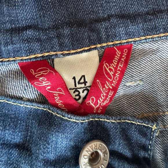 Lucky Brand Women’s Dark Blue Straight Jeans size 14 - Picture 4 of 10